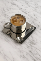 Mirror Cup With Saucer And Spoon